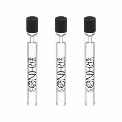 Shop White Rhino Chillum Pipe w/ Silicone Cap | 4.25