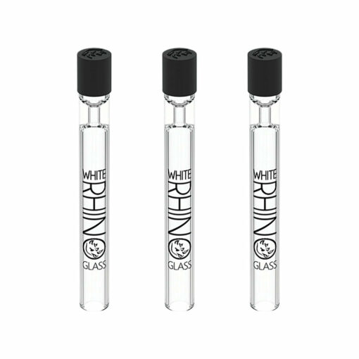Shop White Rhino Chillum Pipe w/ Silicone Cap | 4.25" | 25pc Display in australian