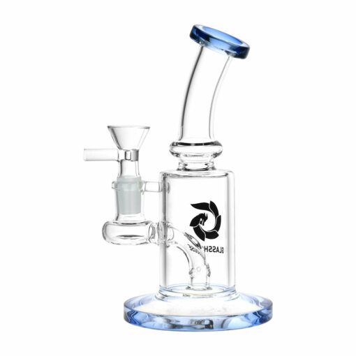 Shop Glass House Bent Neck Glass Water Pipe - 6.75" / 14mm F / Colors Vary in australian