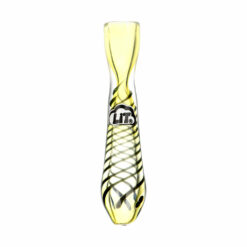 Shop LiT Spiral Striped Glass Chillum - 3.25