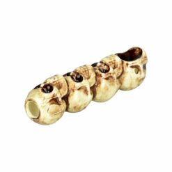 Shop Wacky Bowlz Skulls Ceramic Hand Pipe - 3.75