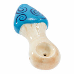 Shop Wacky Bowlz Blue Swirl Mushroom Ceramic Pipe - 4