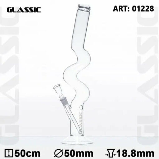 Shop 19.5" Classic Zig Zag Colored Glass Water Pipe Bong in australian