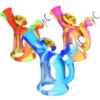 Silicone/Glass Cone Water Pipe - 6.5" / 14mm F / Colors Vary