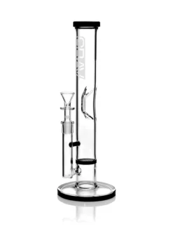 Grav Labs Flared Base 12 inch Honeycomb Glass Water Pipe Bong w/ Black Accents